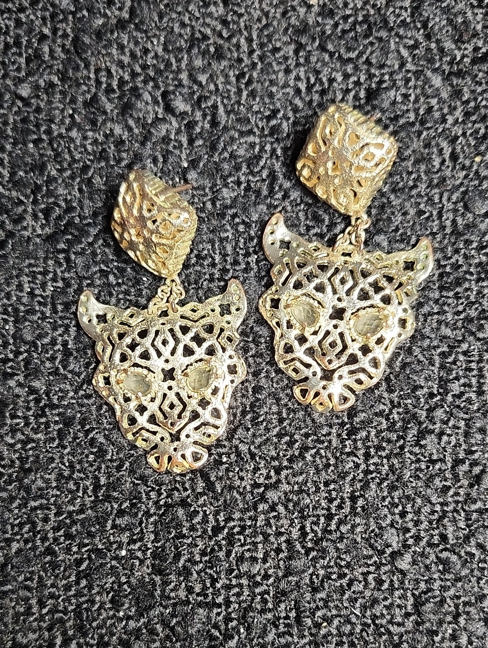 Kendra Scott Gold Filigree Leopard Drop Earrings - Women Jewelry